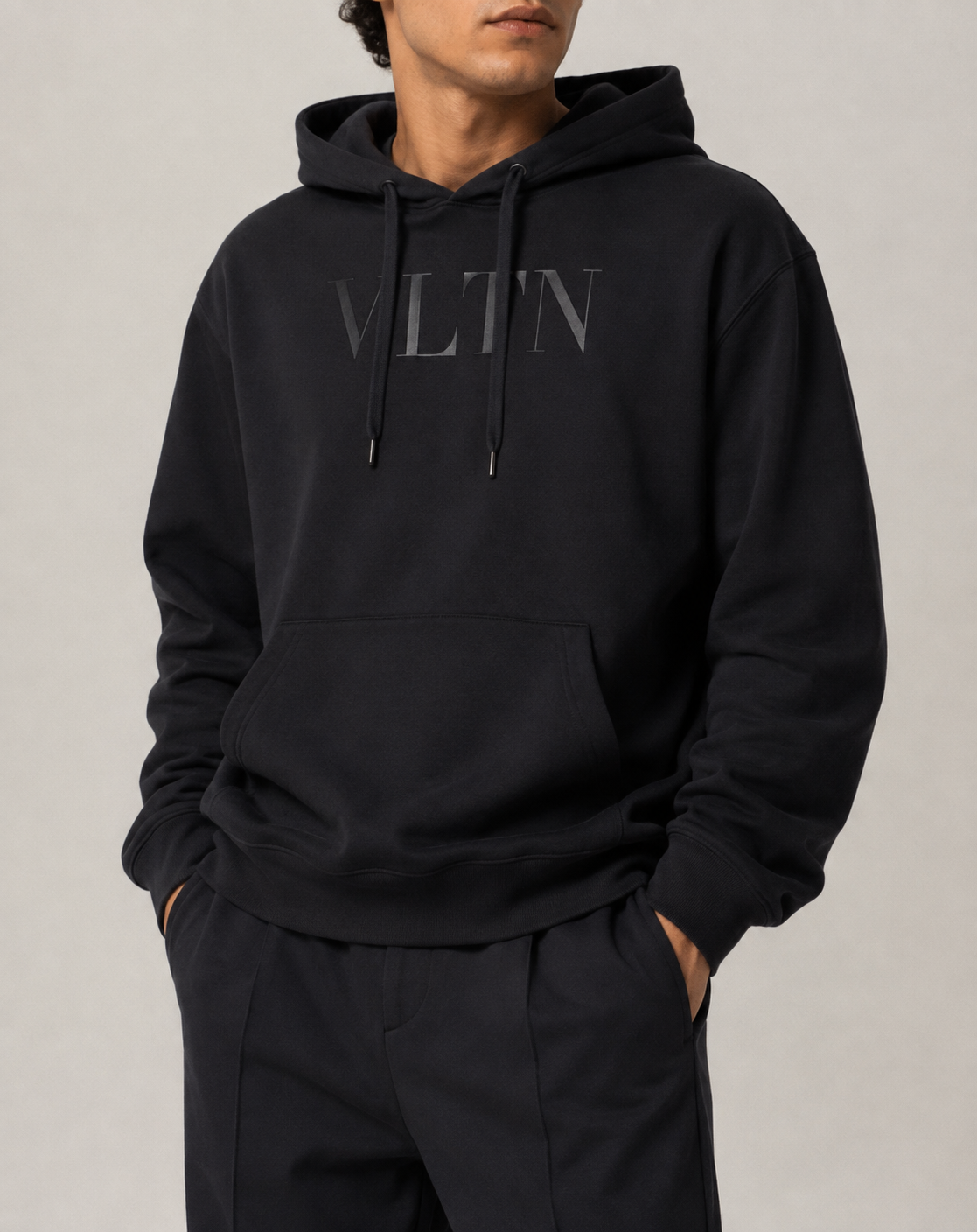Valentino Garavani VLTN Tonal Logo Hoodie in Black – BuyHeda